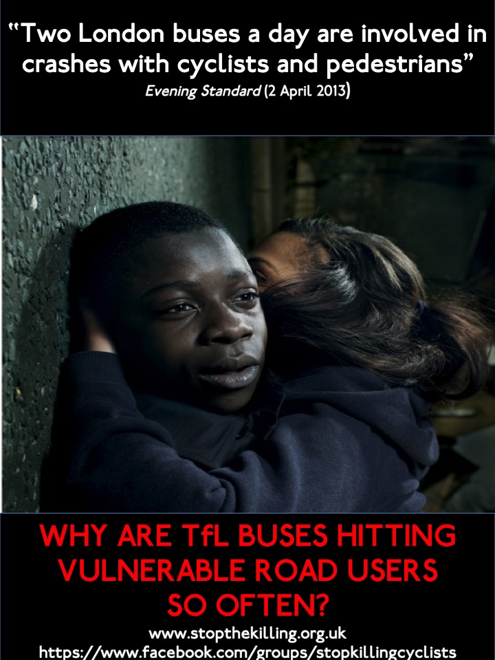 Subvertisement TMK1 - Why are TfL buses hitting vulnerable road users so often