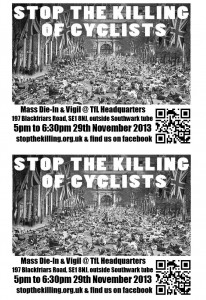 Stop the killing - TfL 2013 event poster 4b 2up