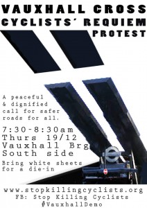 Vauxhall Cros Cyclists' Requiem Protest - poster