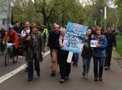Lynne marches in Pedal on Parliament 2014.