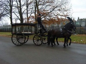 People will follow a horse-drawn hearse that will be carrying an empty coffin that represents all the unknown victims of traffic violence.